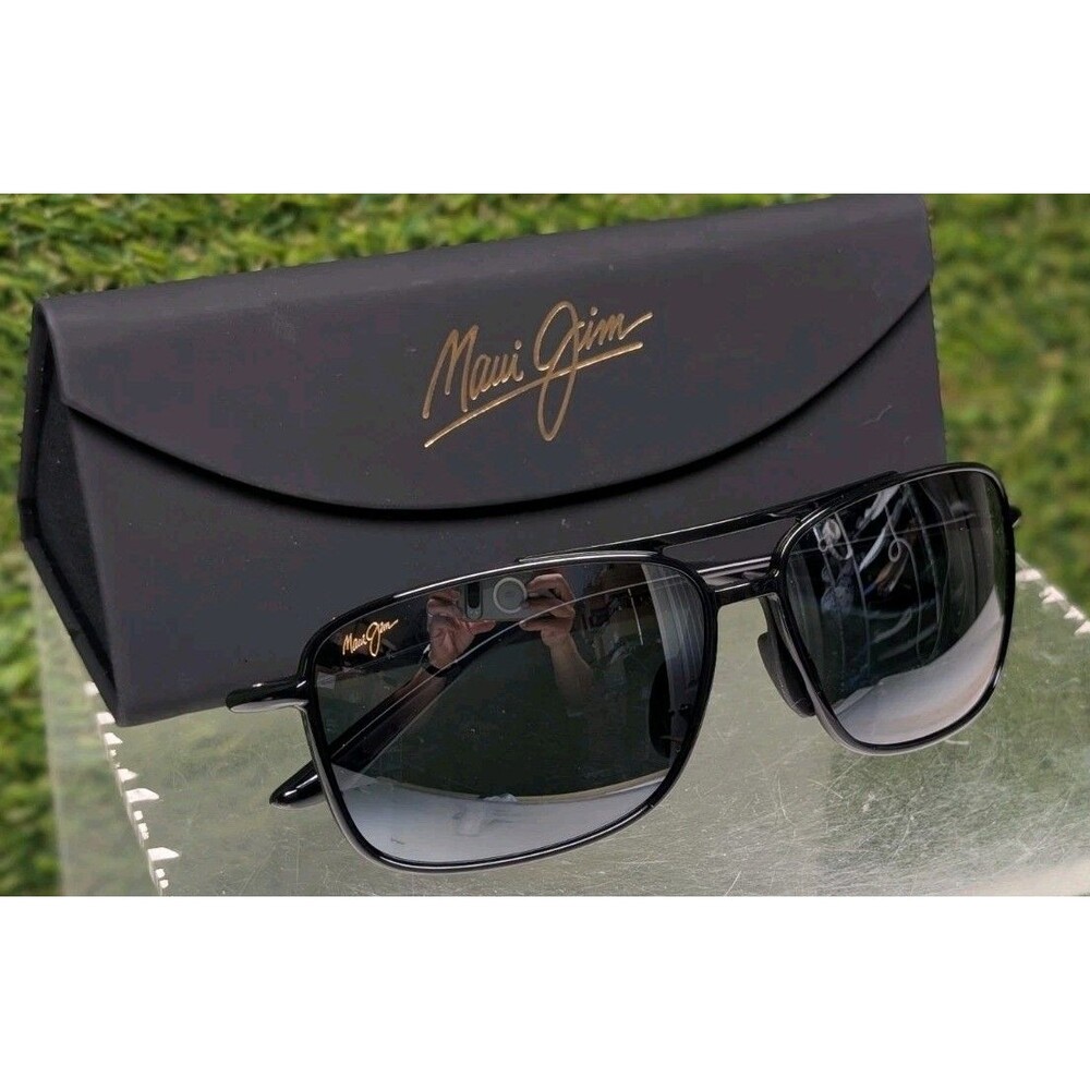 New Maui Jim Men's Kaupo Gap 62 mm Black Sunglasses MJ0437S-001